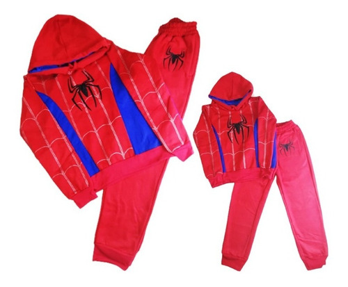 Imagen 2 de 3 de Conjunto Pans Y Sudadera Spiderman Hombre Araña Bdg