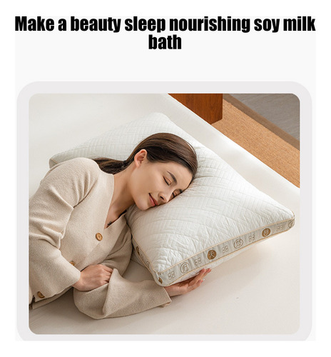 Almohada De Fibra De Soja U, Suave Y Transpirable, Ideal Par