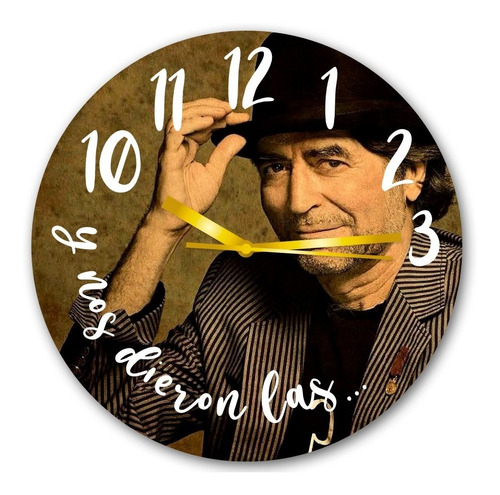 Reloj De Pared Joaquin Sabina Frase 30cm Y Nos Dieron Las