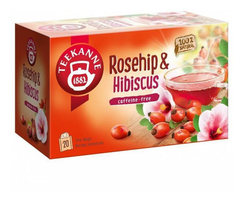 Teekanne - Chá Rosehip E Hibisco Sem Cafeína 20 Saches 70g