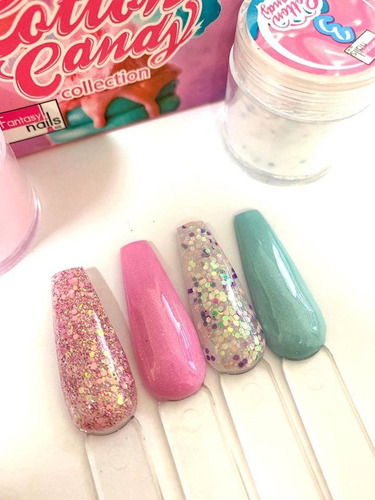 Colecciones De Acrílico 4 Pz. Fantasy Nails Colección Candy Cotton 4 Pz. Fantasy