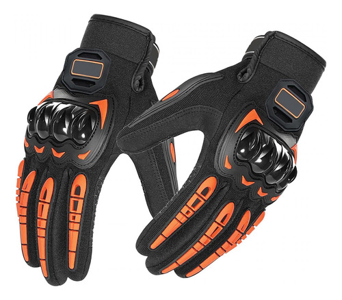 2x Guantes De Pantalla Táctil Completo Guantes De Naranja M