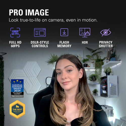 Cámara Web Elgato Facecam Mk.2 Full Hd 1080p Para Transmisió