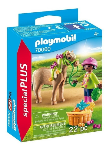 Playmobil Special Plus 70060 Niña Con Pony Orig Intek Manias