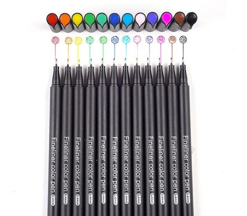 Imagen 1 de 3 de Microfibras Fineliner 0.4mm X24 Colores