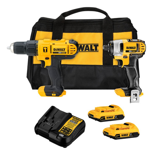 Rotomartillo ½ Y Atornillador Impacto ¼ 20v Dewalt Dck222-b3