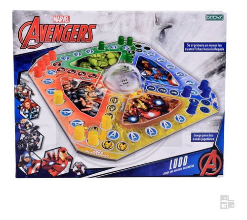 Imagen 1 de 8 de Juego Ludo Avengers Vengadores Marvel Ditoys Full