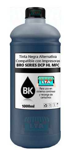 Litro Tinta Negra Alternativa Compatible Para Dcp-t720dw