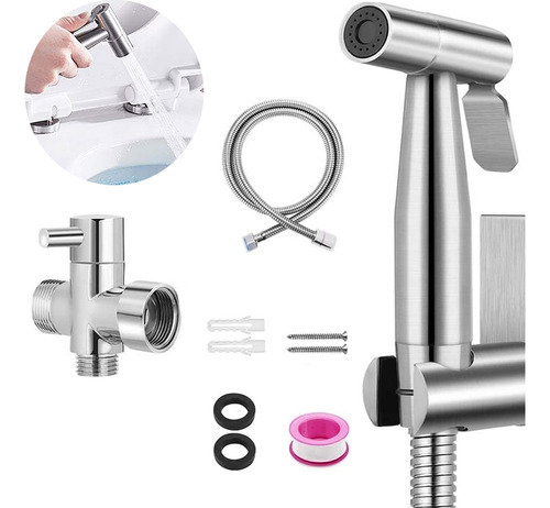 Juego Completo Llave Bidet Ducha Arabe Para Wc