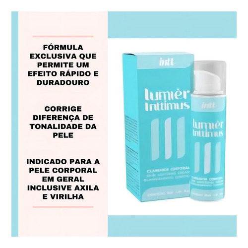 Lumier Inttimus Crema blanqueadora íntima para ingles y axilas