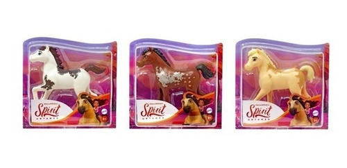 Lote 3 Cavalinhos Filhotes Filme Spirit Untamed 11cm Mattel