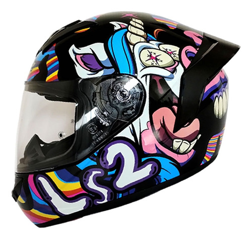 Casco Moto Ls2 Ff352 Evo Bubble Negro