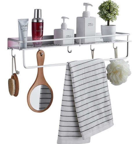 Ahorra Espacio Para Baño Blanco Repisas Metal Sólido
