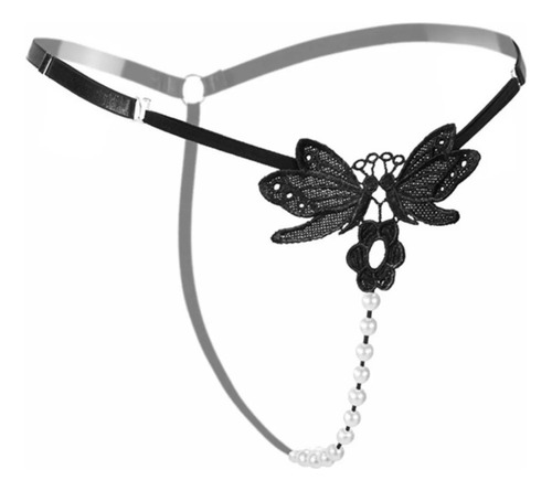 Bragas Tanga De Hilo Mujer Ropa Inter Mariposa Con Perlas