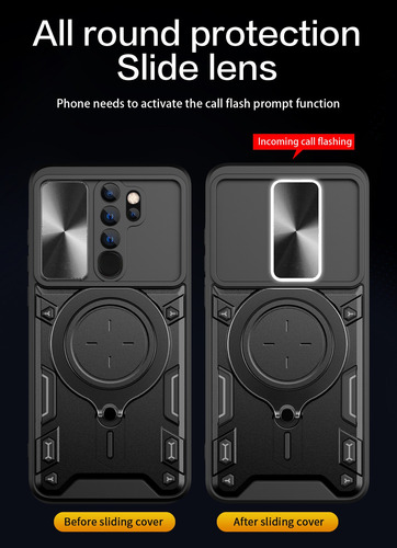 Funda Para Redmi Note 8 Pro Jiashang Uso Rudo Anillo + Tapa Negro Jiashang