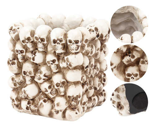 Organizador De Brochas De Maquillaje Con Forma De Calavera,