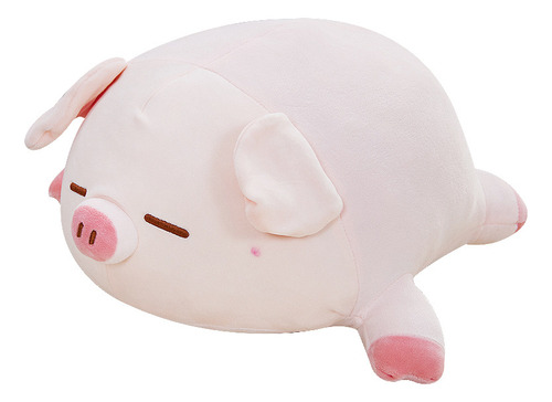 Peluche Squinting Pink Pig, Suave Almohada Y Decoración, 40