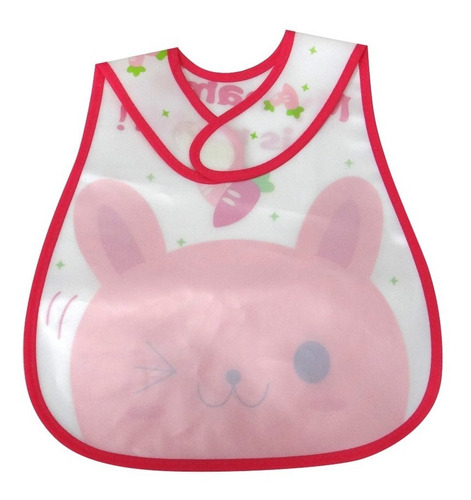Babador Impermeável Infantil Com Estampas Sortidas Cor Rosa Diversos Tamanho Médio