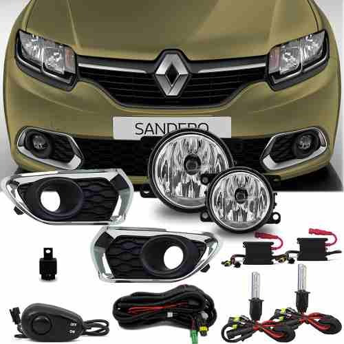 Imagem 1 de 4 de Kit Farol Milha Sandero 2015 2016 2017 2018 2019 + Xenon 8k