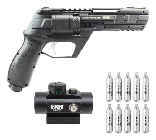 Pistola .50 (12,7mm) Co2 Defender Cp300 + Red Dot + Brinde