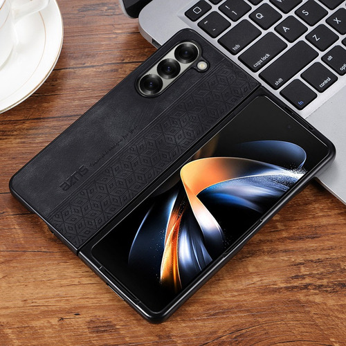 ~ For Samsung Galaxy Z Fold6 Slim Pu Leather Matte Hard Case
