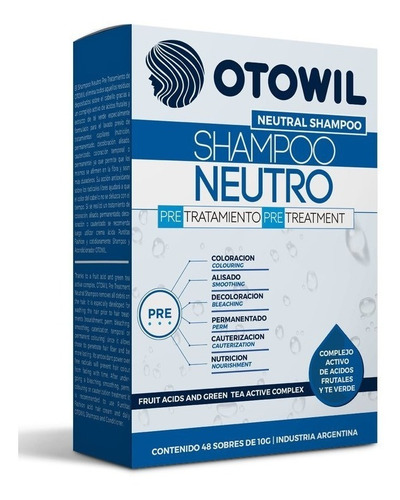 Imagen 5 de 6 de Shampoo Neutro Pre Tratamiento Antioxidante Otowil Caja X48u