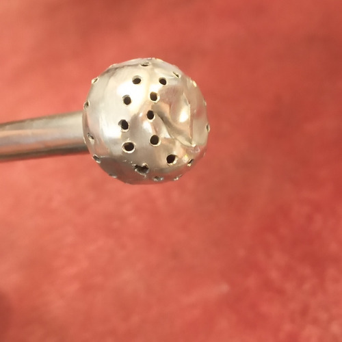 Bombilla De Plata Antigua Plateria Colonial Criolla Par Mate (Usado)
