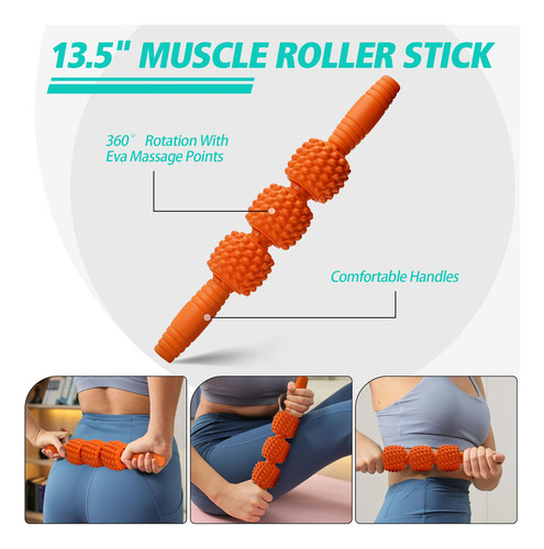 Jgo Rodillos De Espuma 5 En 1 Para Masaje Muscular. Rodillo