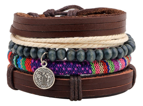 Pulsera Con Cuentas Trenzadas Combo Pulsera