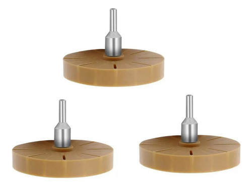 3 Ruedas De Goma Para Quitar Calcomanías De 3.5 Pulgadas
