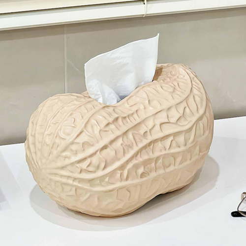 Caja De Pañuelos De Cerámica Con Forma De Maní, Papel Para D