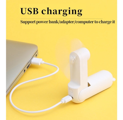Mini Ventilador Recargable Con Llavero Powerbank De 2000 Mah