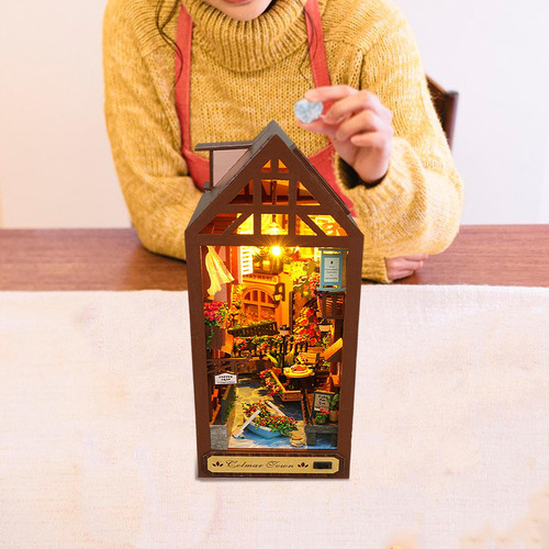 Kits De Suporte Para Livros Diy 3d Quebra-cabeça De Madeira