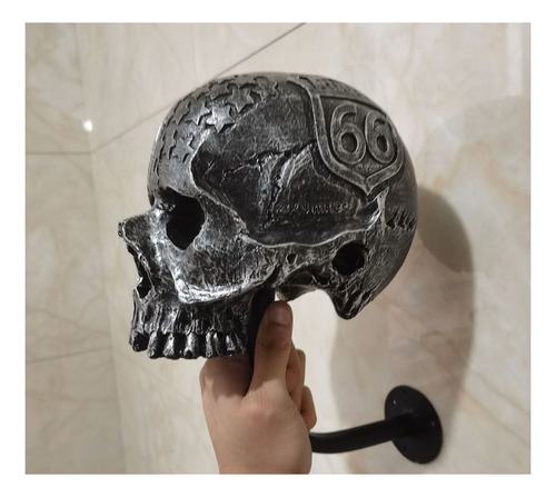 Soporte De Calavera For Montaje En Pared For Casco De Moto