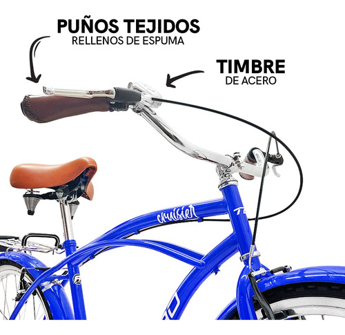 Bicicleta Cruisier Urbana R26 Hombre Vintage Freno V-brake Color Azul Tamaño del cuadro M