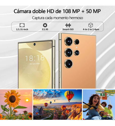 Smartphones S26 Celular Doble Sim 12gb Ram 256gb Rom Pantalla 6.82'' Batería 5000mah Cámara 108mp