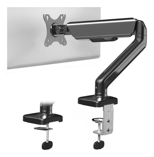 VIVO Brazo mecánico Ajustable en Altura para Monitor Individual de 17 a 32 Pulgadas, Soporte de Escritorio clásico, Montaje VESA Universal, STAND-V001O