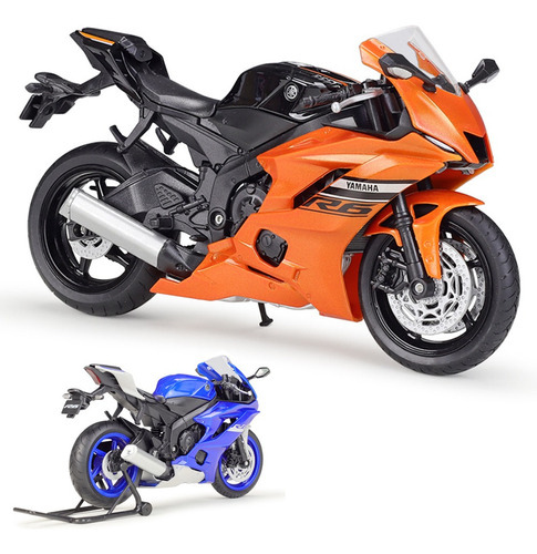 Welly 2020 Yamaha Yzf R6 Miniatura Metal Moto Carreras 1 [u]