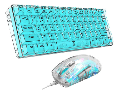 Snpurdiri 60% Combo Teclado Y Mouse Juegos, Juego Teclado Y