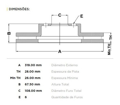 Imagem 6 de 7 de Kit Pastilha Freio + Disco Dianteiro Hilux Com Abs 3.0 2013