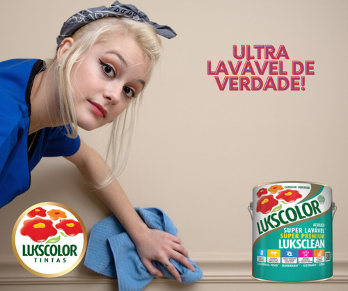 Tinta Acr Premium Ultra Lavavel Luksclean 18l Acetina Branco