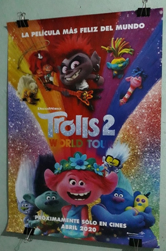 Poster Original De Cine Trolls 2 World Tour