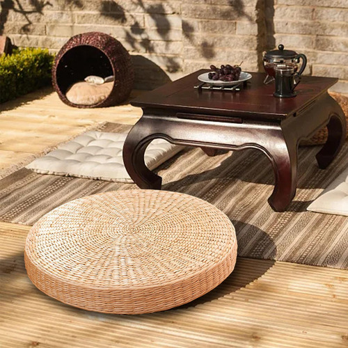 Cojín De Meditación De Paja Cojín De Piso Para 10cmx40cm
