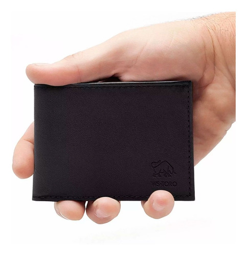 Imagem 3 de 4 de Carteira Masculina Slim Couro Legítimo 3 Cores Promoção