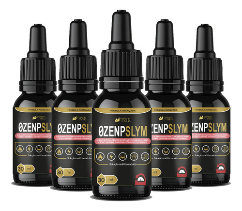 Kit 5 Ozenpslym 30ml Suplemento - Loja Oficial Ozenp Slym Ozenp