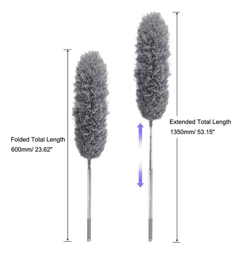 Plumero Microfibra Retractil Lavable 60-135cm Techo Polvo