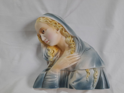 Antiguo Busto Figura De Porcelana De La Virgen