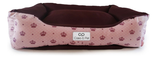 Cama Caminha Pet Para Cachorro E Gato 50x40 Coroa Rosa