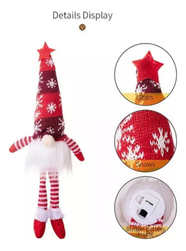 Gnomo Sin Rostro Muñecas Navideñas Purpurina Regalos Navidad