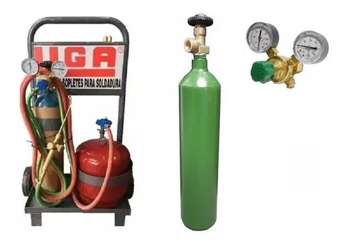 Oxigas 1 Mt3 + Gas 3 Kg + Tubo Nitrogeno 1 Mt3 + Regulador